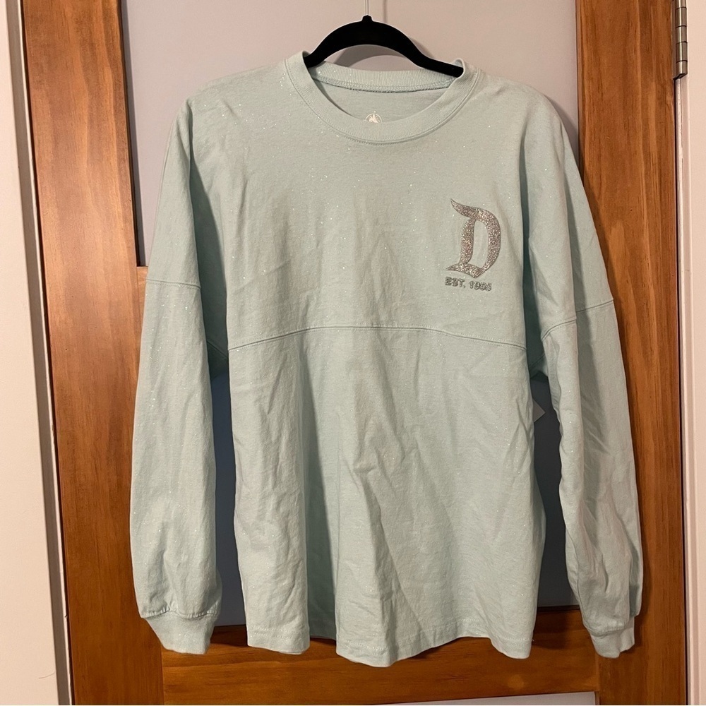 Disneyland Rare Spirit Jersey Arendelle Aqua Silver Sparkle Frozen - Picture 3 of 8